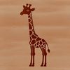 A high-resolution digital illustration of a giraffe animal in vector format.