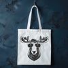 Wildlife Icon in Sunglasses SVG A moose wearing sunglasses in a forest environment.