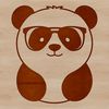Cool Panda in Shades A panda wearing trendy sunglasses in a relaxed pose, perfect for clip art designs.