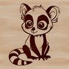 Wildlife Graphic Art A colorful illustration of a lemur, a type of wild animal native to Madagascar.