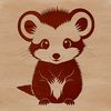 Australian Wildlife Vector Art A wild Australian animal, the possum is depicted in vector art form.