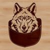 Free Illustration of a Wolf's Head A wolf's head illustration in vector format, suitable for various design applications.