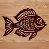 Beautiful Crappie Clip Art A detailed illustration of a Crappie fish in various poses.