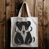 An SVG rendering of a wild animal, specifically a badger, suitable for use in digital design projects.