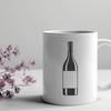 A detailed illustration of a wine bottle with a label, suitable for vector art designs and cutting machine projects.
