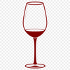 Simple Red Wine Icon A glass filled with red wine, depicted in a simple vector design suitable for various uses.