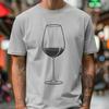 Wine Glass Outline Design An outline design of a wine glass, suitable for vector art applications.