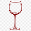 SVG Wine Glass Icon Vector graphics of a wine glass containing liquid, designed for digital use.