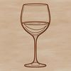 Vector Wine Design for Design Projects A glass filled with red wine, suitable for use in design projects.