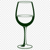 Wine Glass Setting Illustration A vector graphic depiction of a wine bottle and glass on a table setting.