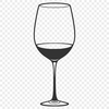 Elegant Glass Wine Icon Illustrative wine in a glass, suitable for digital design projects.