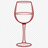 Minimalist Wine Design An abstract design featuring a wine-filled glass in a minimalist style.