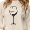 Red Wine Icon A stylized illustration of a glass filled with red wine on a table or countertop.