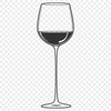 Beautiful Red Wine Glass Design A digital representation of a glass filled with red wine, suitable for various design applications.