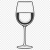 Free SVG Wine Icon A glass containing wine with a subtle drop effect on the rim.