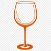 Beautiful Wine Glass Art A simple illustration of a wine glass filled with red wine on a table.