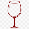 Free Vector Wine Art A detailed vector illustration of a glass filled with red wine.