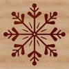 Beautiful Six-Pointed Snowflake Pattern A delicate six-pointed snowflake design made up of intricate patterns and lines.