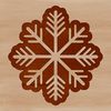 A delicate snowflake with intricate details and symmetrical patterns.