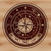 Whimsical Witchcraft Zodiac Symbol A mystical illustration of a zodiac symbol incorporating witchcraft elements.