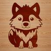 Wolf Clipart Image Vector A sitting wolf in a natural environment, suitable for use as vector art.