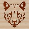 Vector Wolf Illustration for Crafting and Design A vector illustration of a wolf's head, suitable for digital crafting and design projects.