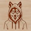 Free Vector Illustration of a Running Wolf A vector illustration of a wild wolf in mid-stride, suitable for various design applications.