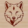 A detailed illustration of a wolf's head, suitable for vector art designs and cutting machine projects.
