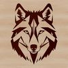 Wild Animal Vector Graphic Free Download A stylized representation of a wild animal's head, created as a vector graphic for personal and commercial applications.