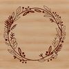 A floral wreath design created as a vector graphic, suitable for use in various digital applications.