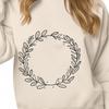 Beautiful Floral Wreath Illustration Floral patterned wreath illustration created in SVG format.
