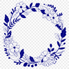 Floral Design SVG Cutout A floral wreath design made from vector shapes, suitable for various digital applications.