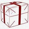 A simple vector design of a gift box with a flat top and straight sides.