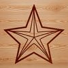 Vector Star Shape Design A minimalist star icon designed as a vector graphic.