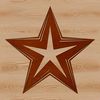 Vector Star Shape Icon A stylized star shape with clean lines and bold edges, suitable for vector graphics.