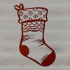 Free Christmas Stocking Clip Art A white Christmas stocking with a subtle texture, ideal for vector art projects.
