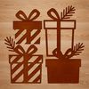 A decorative box-shaped gift illustration designed for digital cutting and crafting.
