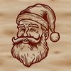 Christmas Character SVG Graphics Vector artwork of Santa Claus wearing a red suit and hat, suitable for graphic design projects.