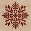 A geometric pattern of a stylized snowflake designed for use in digital art and crafting projects.