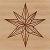 Sparkling Star Geometry A geometric star symbol made from interlocking lines and points.