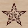 A simple geometric star design made in vector format, suitable for various creative projects.