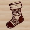 Holiday Stocking Illustration A high-quality SVG illustration of a traditional Christmas stocking.