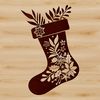 Christmas Stocking Design in Floral Pattern Illustrative Christmas stocking design with floral pattern in vector format.