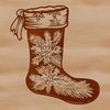 Christmas Stocking SVG Design A traditional Christmas stocking with a simple design, suitable for vector art and cutting machine projects.
