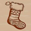 Beautiful SVG Stockings for Xmas Decorations A high-quality vector illustration of a Christmas stocking, designed with precision and scalability in mind.