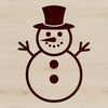 Snowman Illustration Free Download A simple vector illustration of a snowman standing in a snowy landscape.