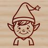 Mischievous Xmas Sprite Illustration A small, mischievous Christmas elf with a pointed red hat and green coat, suitable for vector graphics and digital design.