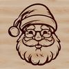 Merry Santa in Spectacles A digital illustration of Santa Claus wearing glasses and enjoying the Christmas season.