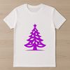 A minimalist vector graphic representation of a Christmas tree silhouette.