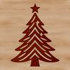 A stylized illustration of a Christmas tree, perfect for graphic design projects.